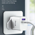 IVON AD52 Charge Rapide PD Double Port USB-C / Type-C + USB 18W