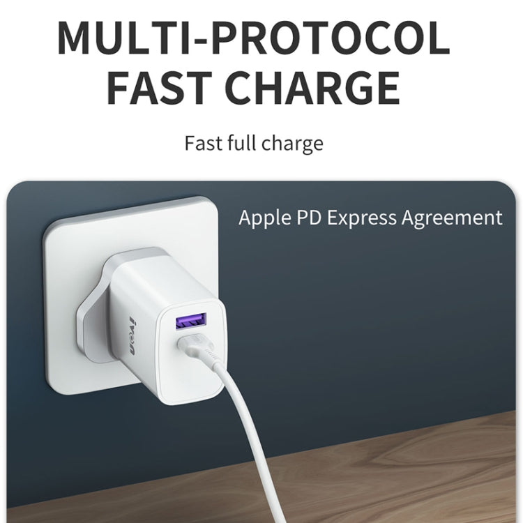 IVON AD52 Charge Rapide PD Double Port USB-C / Type-C + USB 18W