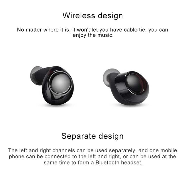 Écouteurs sans fil TWS Bluetooth V5.0 de type tiroir S2 Intra-auriculaires