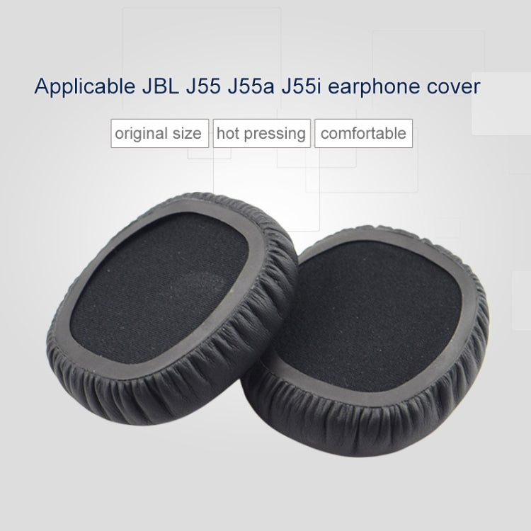2 pièces pour casque JBL J55 / J55a / J55i, cache-oreilles en simili-cuir + mousse souple, pour J55
