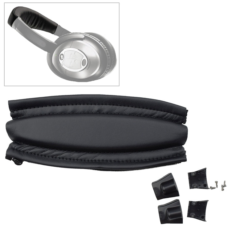 10 PCS Pour Bose QC2 / QC15 Casque Bandeau en Cuir avec Pièces en Plastique + Vis, avec Pièces en Plastique + Vis