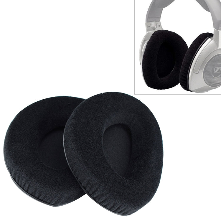 2 PCS Pour Sennheiser RS160 / 170 / HDR170 / 180 / 160 Coussinets d'écouteurs en flanelle, Cache-oreilles de remplacement sans boucle, Flanelle