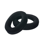 2 coussinets d'oreille en flanelle pour Sennheiser HD515 / HD555 / HD595 / HD598 / HD558 / PC360, cache-oreilles de remplacement avec coton d'accordage sonore, noir velours, marron velours