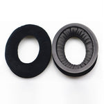 2 coussinets d'oreille en flanelle pour Sennheiser HD515 / HD555 / HD595 / HD598 / HD558 / PC360, cache-oreilles de remplacement avec coton d'accordage sonore, noir velours, marron velours