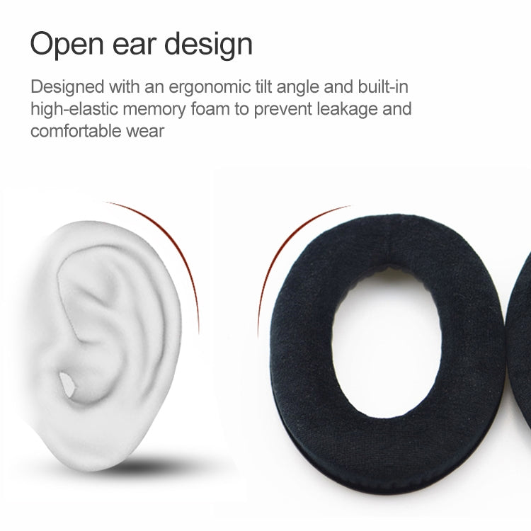 2 coussinets d'oreille en flanelle pour Sennheiser HD515 / HD555 / HD595 / HD598 / HD558 / PC360, cache-oreilles de remplacement avec coton d'accordage sonore, noir velours, marron velours