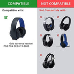 2 pièces Veste souple cache-oreilles pour casque stéréo sans fil Sony PS4 Gold