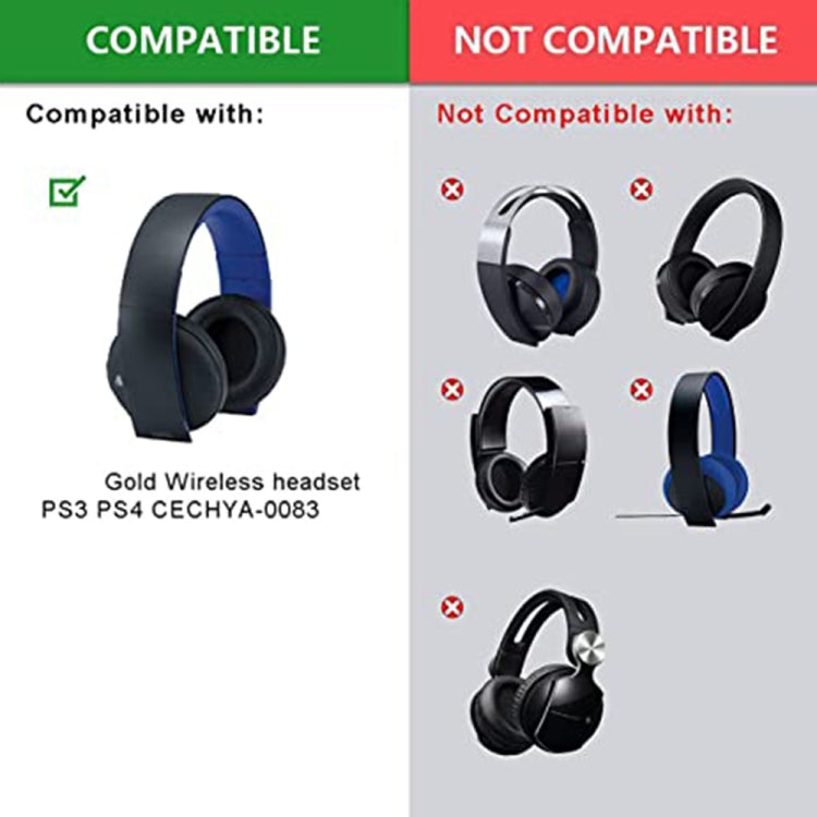 2 pièces Veste souple cache-oreilles pour casque stéréo sans fil Sony PS4 Gold