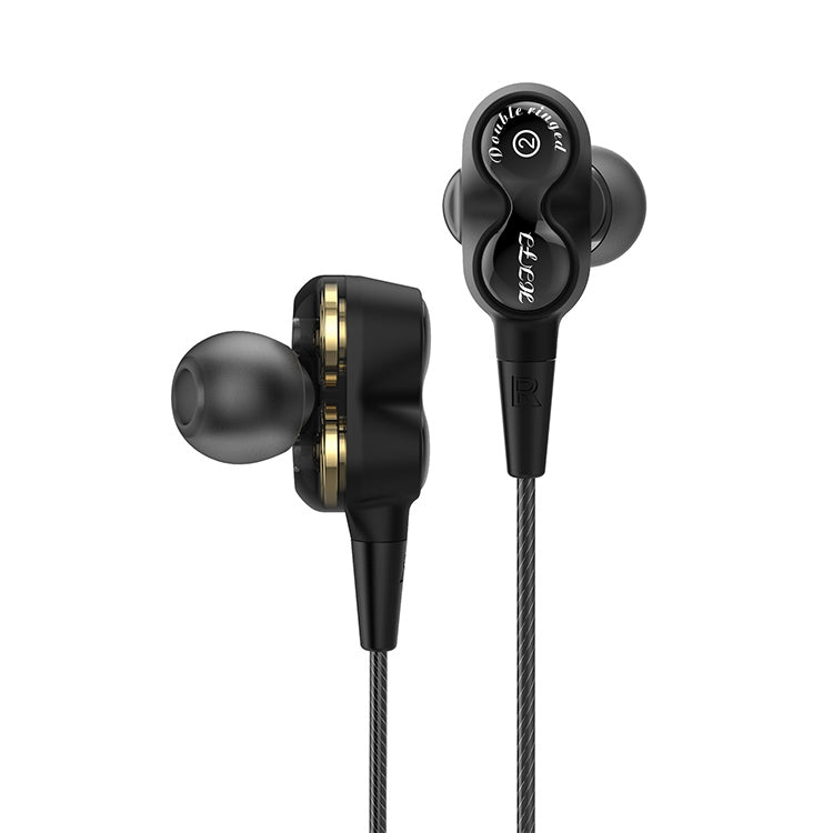 D12 Écouteurs filaires intra-auriculaires de 1,2 m avec interface 3,5 mm Stéréo HIFI à commande filaire, casque de musique de jeu de course à double boucle, avec emballage, D12 avec emballage (noir), D12 avec emballage (blanc)