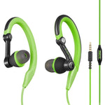 Écouteurs Stéréo Filaire Intra-auriculaires Sport Mucro MB-232 avec Crochet d'Oreille pour Jogging et Gym, 3.5mm