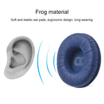 2 PCS Pour JBL Tune 600BTNC / T500BT / T450BT Housse de Coussinet d'écouteur Cache-Oreilles de Remplacement avec Maille, Bleu Grenouille, Blanc Grenouille, Noir Grenouille, Rose Grenouille