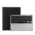 3018 Clavier Bluetooth 3.0 détachable en alliage d'aluminium + étui pour tablette en cuir avec texture de tissu pour iPad Air / Air 2 / iPad Pro 9,7 pouces, avec fonction veille / résistant à l'eau, 3018