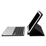 3018 Clavier Bluetooth 3.0 détachable en alliage d'aluminium + étui pour tablette en cuir avec texture de tissu pour iPad Air / Air 2 / iPad Pro 9,7 pouces, avec fonction veille / résistant à l'eau, 3018