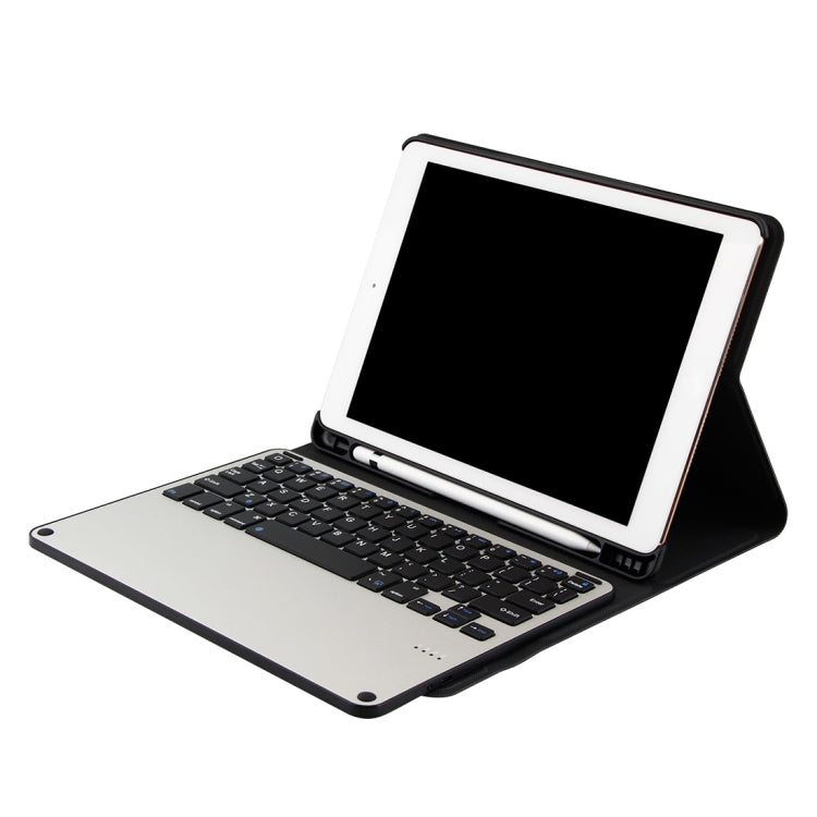 3018 Clavier Bluetooth 3.0 détachable en alliage d'aluminium + étui pour tablette en cuir avec texture de tissu pour iPad Air / Air 2 / iPad Pro 9,7 pouces, avec fonction veille / résistant à l'eau, 3018