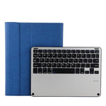 3018 Clavier Bluetooth 3.0 détachable en alliage d'aluminium + étui pour tablette en cuir avec texture de tissu pour iPad Air / Air 2 / iPad Pro 9,7 pouces, avec fonction veille / résistant à l'eau, 3018