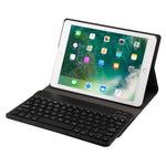 FT-1030 Clavier Bluetooth 3.0 en ABS à texture brossée + étui en cuir texturé pour tablette iPad Air / Air 2 / iPad Pro 9.7 pouces, avec réglage de l'angle à trois positions / magnétique / fonction veille, FT-1030D