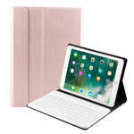 FT-1030 Clavier Bluetooth 3.0 en ABS à texture brossée + étui en cuir texturé pour tablette iPad Air / Air 2 / iPad Pro 9.7 pouces, avec réglage de l'angle à trois positions / magnétique / fonction veille, FT-1030D