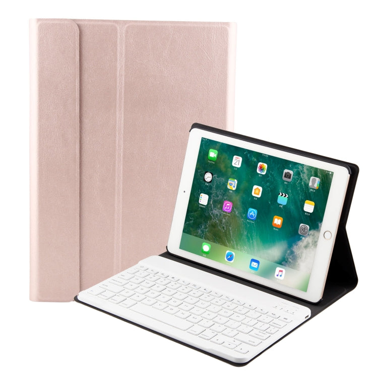 FT-1030 Clavier Bluetooth 3.0 en ABS à texture brossée + étui en cuir texturé pour tablette iPad Air / Air 2 / iPad Pro 9.7 pouces, avec réglage de l'angle à trois positions / magnétique / fonction veille, FT-1030D