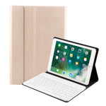 FT-1030 Clavier Bluetooth 3.0 en ABS à texture brossée + étui en cuir texturé pour tablette iPad Air / Air 2 / iPad Pro 9.7 pouces, avec réglage de l'angle à trois positions / magnétique / fonction veille, FT-1030D