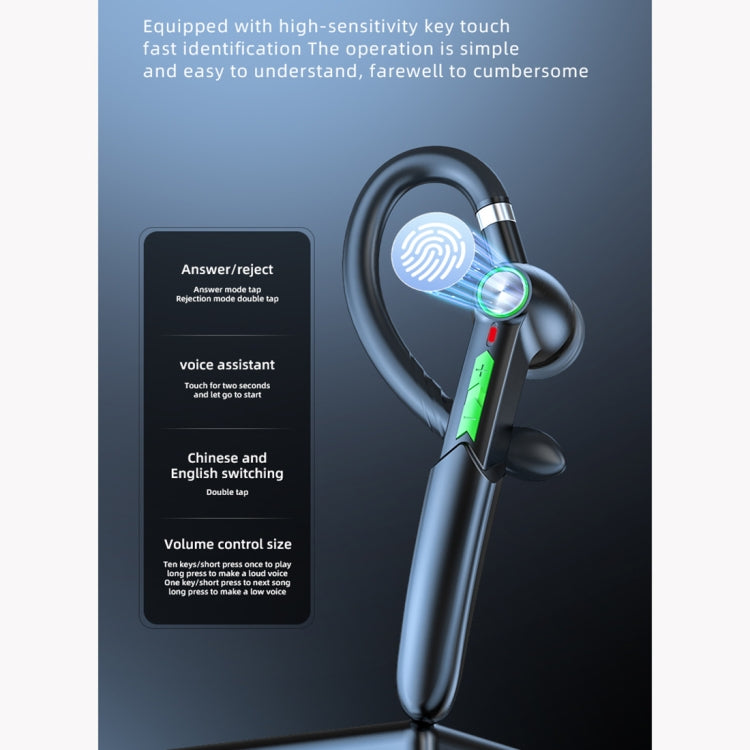 ME-100 TWS Casque Bluetooth professionnel rotatif universel véritable stéréo version 5.0 à contour d'oreille intra-auriculaire