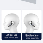ME-100 TWS Casque Bluetooth professionnel rotatif universel véritable stéréo version 5.0 à contour d'oreille intra-auriculaire