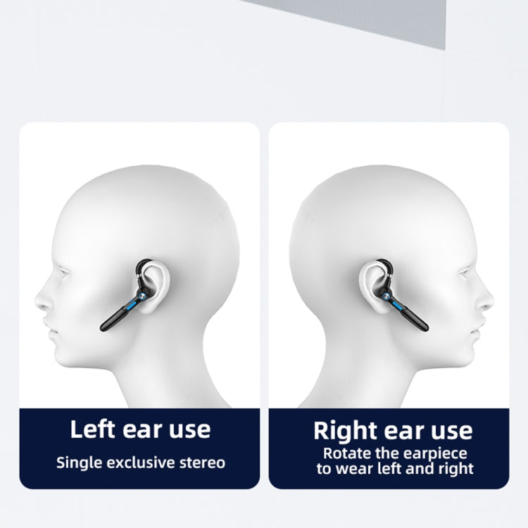 ME-100 TWS Casque Bluetooth professionnel rotatif universel véritable stéréo version 5.0 à contour d'oreille intra-auriculaire
