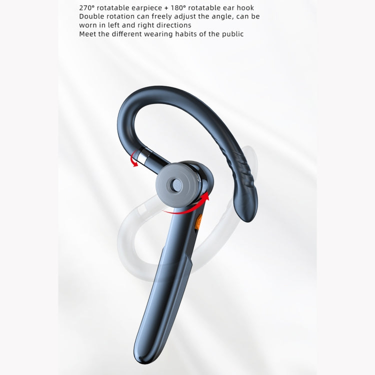 ME-100 TWS Casque Bluetooth professionnel rotatif universel véritable stéréo version 5.0 à contour d'oreille intra-auriculaire