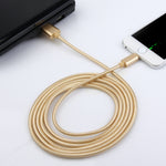 Câble de données/chargeur de 2 m en métal tressé, 84 conducteurs, 8 broches vers USB 2.0