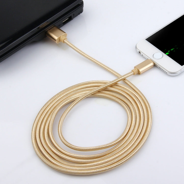 Câble de données/chargeur de 2 m en métal tressé, 84 conducteurs, 8 broches vers USB 2.0