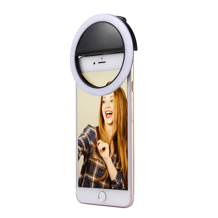 Lumière de beauté selfie rechargeable pour iPhone, Galaxy, Huawei, Xiaomi, LG, HTC et autres smartphones avec clip réglable et câble USB