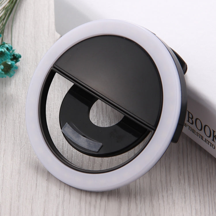 Lumière de beauté selfie rechargeable pour iPhone, Galaxy, Huawei, Xiaomi, LG, HTC et autres smartphones avec clip réglable et câble USB