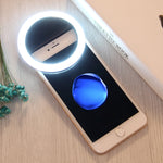 Lumière de beauté selfie rechargeable pour iPhone, Galaxy, Huawei, Xiaomi, LG, HTC et autres smartphones avec clip réglable et câble USB