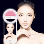 Lumière de beauté selfie rechargeable pour iPhone, Galaxy, Huawei, Xiaomi, LG, HTC et autres smartphones avec clip réglable et câble USB