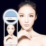 Lumière de beauté selfie rechargeable pour iPhone, Galaxy, Huawei, Xiaomi, LG, HTC et autres smartphones avec clip réglable et câble USB