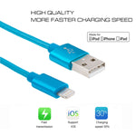 Câble de données/chargeur USB 3 m 3 A en métal tressé à 8 broches, 3 m 8 broches