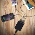 Q8118 1 Charge Rapide 3.0 + 4 USB à Identification Intelligente + 1 Chargeur USB de Bureau USB-C / Type-C 3.1