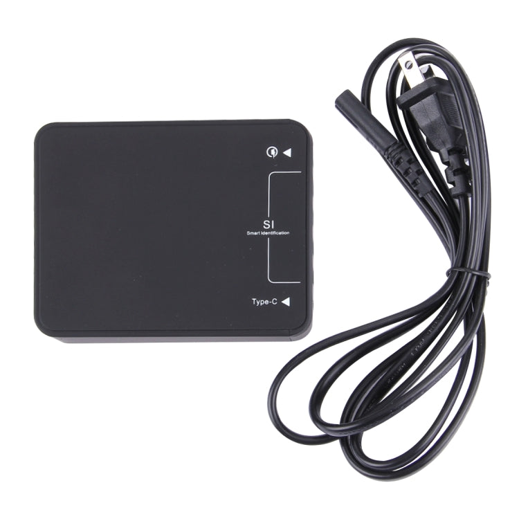 Q8118 1 Charge Rapide 3.0 + 4 USB à Identification Intelligente + 1 Chargeur USB de Bureau USB-C / Type-C 3.1