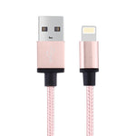 Câble de données/chargeur 1 m USB 2.0 8 broches à tête métallique tressée 58 conducteurs