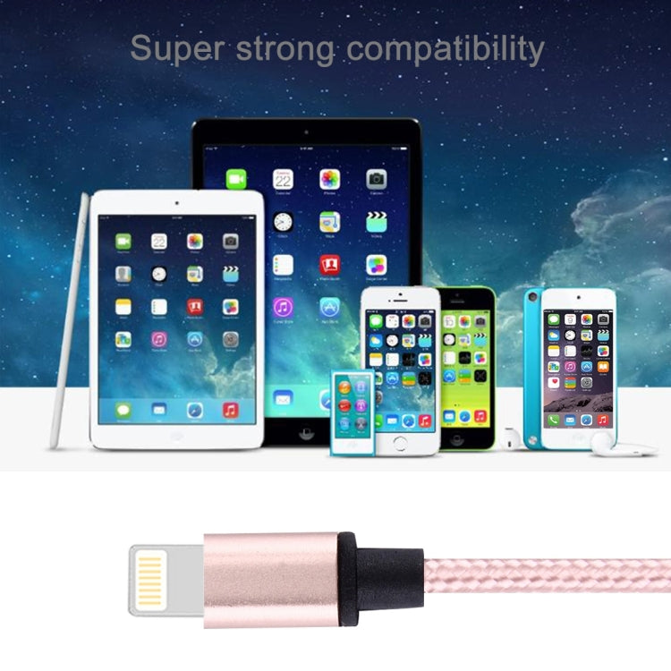 Câble de données/chargeur 1 m USB 2.0 8 broches à tête métallique tressée 58 conducteurs