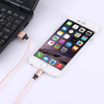 Câble de données/chargeur 1 m USB 2.0 8 broches à tête métallique tressée 58 conducteurs