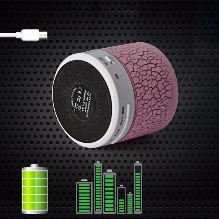 Haut-parleur stéréo Bluetooth A9 Mini portable anti-éblouissement avec lumière LED, micro intégré, support des appels mains libres et carte TF