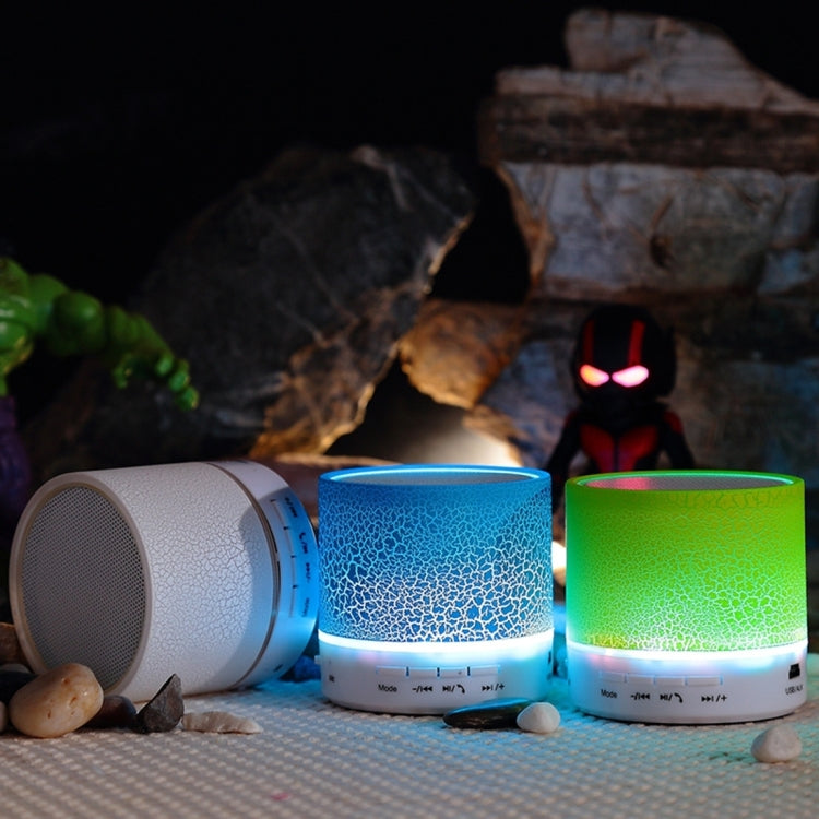 Haut-parleur stéréo Bluetooth A9 Mini portable anti-éblouissement avec lumière LED, micro intégré, support des appels mains libres et carte TF