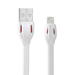 Câble de synchronisation de données et de charge USB 8 broches vers USB REMAX RC-035i Laser Series 1m 2.1A avec indicateur LED, blanc