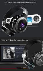 Casque audio stéréo Bluetooth pliable Zealot B19 avec affichage pour iPhone, Galaxy, Huawei, Xiaomi, LG, HTC et autres smartphones