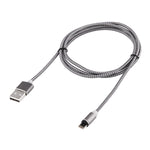 Câble de charge magnétique style tressé USB 2.0 vers 8 broches rotation 360 degrés avec indicateur LED, longueur du câble : 1m