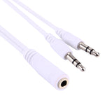 Câble audio Hi-Fi AUX 1M 3,5 mm double mâle vers prise femelle jack stéréo pour iPhone, iPad, Samsung, MP3, MP4, carte son, TV, radio-enregistreur, haut-parleur Bluetooth voiture, ordinateur, etc., 3,5 mm 2 mâles vers femelle