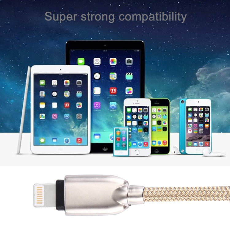 Câble de synchronisation de données et de chargement USB 8 broches vers iPhone/iPad, 1 m, tressé, 108 cœurs en cuivre
