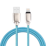 Câble de synchronisation de données et de chargement USB 8 broches vers iPhone/iPad, 1 m, tressé, 108 cœurs en cuivre