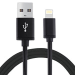 Câble de synchronisation de données et de chargement USB vers 8 broches pour iPhone, iPad, 1 m 3 A, diamètre : 4 cm