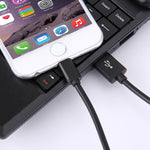 Câble de synchronisation de données et de chargement USB vers 8 broches pour iPhone, iPad, 1 m 3 A, diamètre : 4 cm