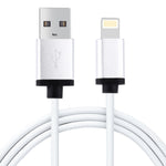 Câble de synchronisation de données et de chargement USB vers 8 broches pour iPhone, iPad, 1 m 3 A, diamètre : 4 cm